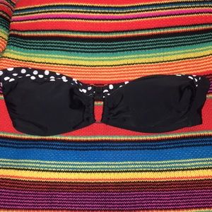 Black polka dot bandeau